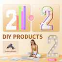 imprsv 4FT Marquee Numbers 27,DIY Light Up Numbers for 27th Birthday Decorations, Party Decorations,Anniversary Party Decor,Mosaic Number for Balloons Number 27,Pre-Cut Foam Board Kit