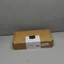 Amazon Basics Front Door Lock Set, Handleset with Tulip Knob, Level Door Handle, Exterior, Single Cylinder, Matte Black, 1-Pack