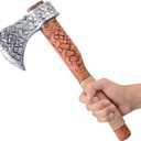 LarpGears Foam Viking Fake Axe for Halloween Costume Cosplay and Battle Game Classical Color 14 inches
