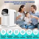 Aigerri UV Reverse Osmosis Water Filter Countertop System, 5-Stage RO Filtration System, No Plumbing Required, 5:1 High Efficiency Water Saving, Compact Reverse Osmosis Purifier for Home, Kitchen