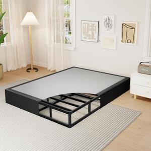Queen Size 10 Inch Box Spring - Heavy Duty Metal Mattress Foundation (2500lbs Capacity), Noise-Free, Easy Assembly with Removable Fabric Cover