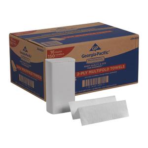 GP Georgia-Pacific Professional Series Premium 2-Ply Multifold Paper Towels by GP PRO, White, 2344214, 150 Towels Per Pack, 16 Packs Per Case, 150 Count