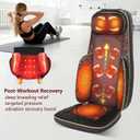 Neck and Back Massager with Heat - Shiatsu Full Back Walking Massager with Deep Kneading & Seat Cushion Vibration for Chair and Home, Pain Relief, Dual-Neck Detachable and Height Adjustment, Black
