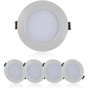 RV Boat Recessed Ceiling Light, 4-Pack, DC 12V-24V LED Down Light, All Aluminum