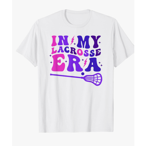 In My Lacrosse Era Retro Groovy Sports Women and Girls T-Shirt M