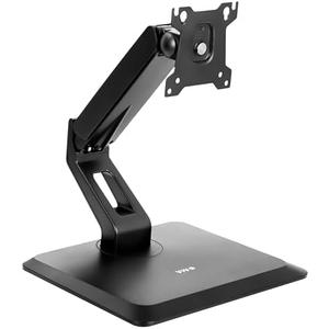 VIVO Premium Single 17 to 32 inch VESA Monitor and Touch Screen Desk Stand with Rotating Base, Freestanding Pneumatic Height Adjustable Arm, Black, STAND-V001R