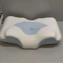 Osteo Cervical Pillow for Neck Pain Relief, Hollow Design Odorless Memory Foam Pillows with Cooling Case, Adjustable Orthopedic Bed Pillow for Sleeping, Support for Side Back Sleepers (Queen(25.5*16.5*5.2/4.1 inches), Blue)