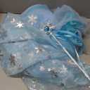 iTVTi Little Girl Princess Dress Halloween Carnival Cosplay Costume with Accessories Blue, 4-5 Years (Tag 120)