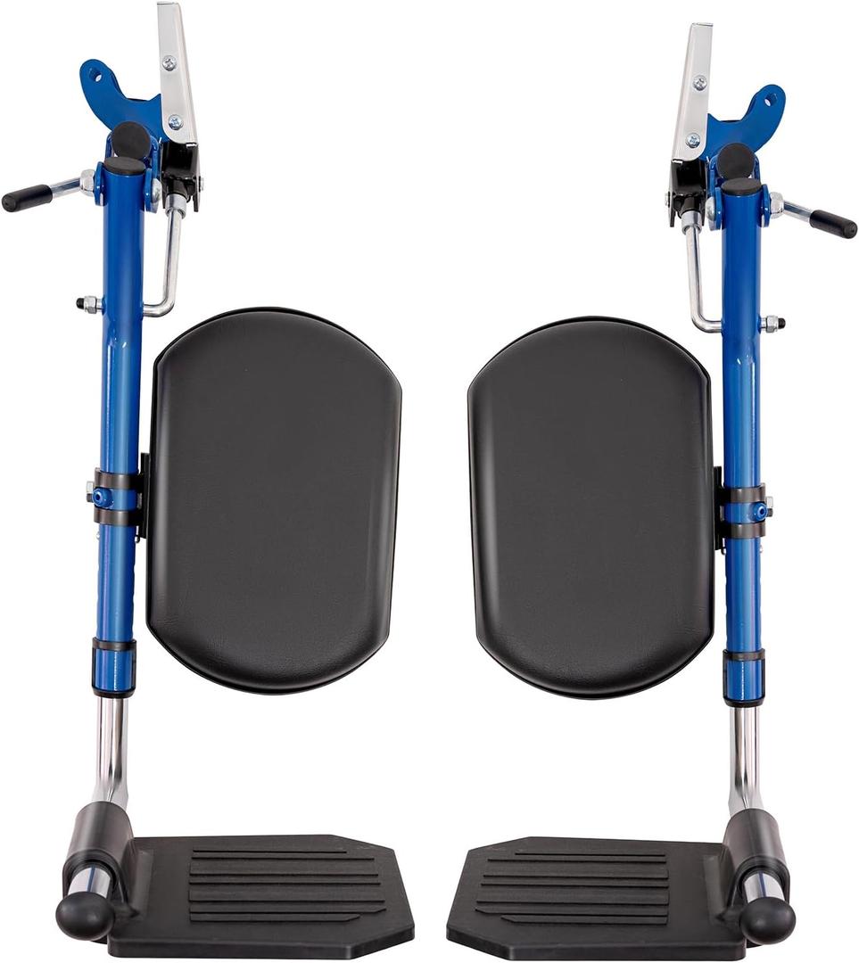 Wheelchair Lift Leg RestWheelchair Foot RestDrive Wheelchair Parts for Standard Wheelchairs1pair (Blue)