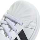 Adidas Unisex-Kids Streetalk Elastic Lace, White/Black/Black, 2.5