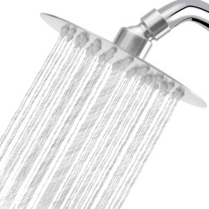 NearMoon Rain Shower Head, Ultra-Thin Design-Pressure Boosting, Awesome Some Experience, High Flow Stainless Steel Rainfall Head (6 Inch,Brushed Nickel)