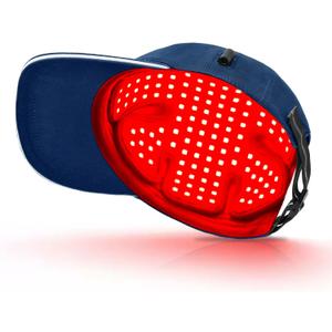 Red Light Cap, Red Light Hat for Head, 630nm 850nm 940nm Infrared Light Cap Adjustable Size, and Pulse Mode
