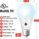 Sengled Dusk to Dawn Light Bulbs Outdoor, A19 LED Sensor Bulbs 3 Pack, 5000K Daylight 1200 Lumens, 75W Equivalent 10.5W, E26 Base Automatic On/Off Photocell Light Bulbs for Porch and Garage