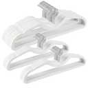 Plastic Hangers 40 Pack Ultra-Thin Space-Saving ABS 360° Swivel Hook Ideal for Closet Organization Fits Coats Shirts Dresses & More (60,white