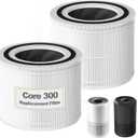 Core 300-RF Replacement Filter for LEVOIT Core 300, Core300-P, Core 300S VortexAir Air Purifier, 3-in-1 HEPA Activated Carbon(White)
