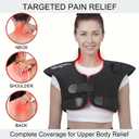 Red Light Therapy for Neck and Shoulder, 165 LEDs Wearable Wrap for Home & Office Use, 3 Modes 660nm 850nm NIR for Muscle Relaxation, Tension Relief for Fitness & Seniors, Black