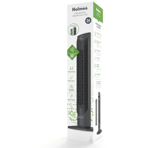 Holmes 36" Slim Tower Fan – 6 Speeds, 4 Modes, Power Breeze, 75° Oscillation, Timer, Quiet, Easy-Clean Blade, Remote Control