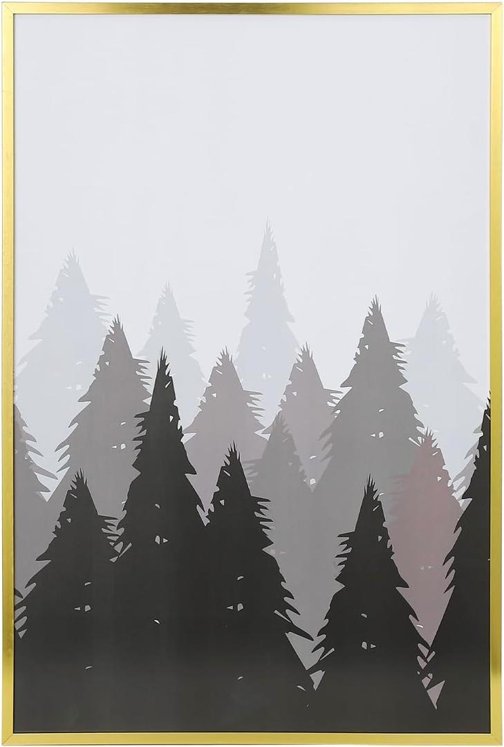 wyooxoo 16x24 Picture Frame Gold Aluminum Poster Frame with Polished Plexiglass 16 x 24 Metal Gallery Wall Frame without mat for Photos, Artworks, Puzzle
