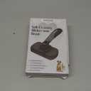 Dipoo Self Cleaning Shedding Brush - Skin Friendly Grooming Tool for Dogs, Cats, and Puppies, Deshedding and Hair Removal for Long and Short Haired Pets, Black