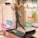 ANCHEER Walking Pad with Incline - Under Desk Treadmill with Handle Bar
