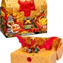 Treasure X Lost Lands Dragon's Realm Mystery Treasure Chest | unlock the chest & reveal 25+ surprises! Smash the Dragon Block, Solve the Puzzle, & Insert the Dragon Eye to reveal the Ultimate Surprise