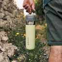 Stanley Quick Flip GO Water Bottle 24 oz | Push Button Lid | Leakproof and Packable for Travel and Sports | Insulated Stainless Steel | BPA-Free | Pomelo