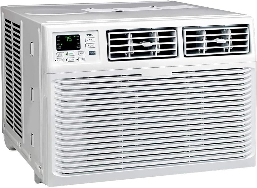 TCL Home 12,000 BTU Window Air Conditioner, Energy Star, Cools Rooms up to 550 Sq. Ft., 3 Fan Speeds, Quiet, Multiple Modes, Remote Control (12W3E1-A)