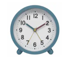 La Crosse Clock Co. 4.4" Analog Quartz Alarm Clock - Teal
