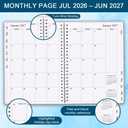 3 x 2026-2027 Planner - Academic Planner 2026 2027 for Women & Men, July 2026 - June 2027, Monthly and Weekly Calender with 12 Monthly Tabs, 6.4" x 8.5", Blue