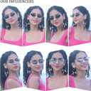 Dollger Cat Eye Cute Sunglasses for Women Men Triangle Vintage Trendy Cool Sun Glasses