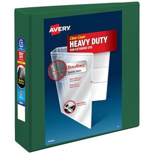 Avery Heavy-Duty View 3 Ring Binder, 2 Inch One Touch EZD Rings, 540-Sheet Capacity, 2.8 Inch Wide Spine, Customizable Clear Cover and Spine, 1 Green Binder (79683), Pack of 2 Avery Heavy-Duty View 3 Ring Binder, 2 Inch One Touch EZD Rings, 540-Sheet Capacity, 2.8 Inch Wide Spine, Customizable Clear Cover and Spine, 1 Green Binder (79683), Pack of 2