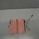 Defencase for Galaxy S25 Case Wallet with RFID Blocking Card Holder for Women Men, Elegant PU Leather Magnetic Snap Flip Wristlet Strap Zipper Wallet Phone Cases for Samsung Galaxy S25 5G 6.2", Pink