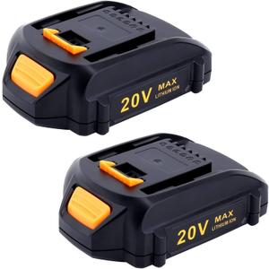 Lasica Compatible with Worx Battery 20V 2-Pack 4.0Ah WA3525 Battery, Compatible with Worx 20volt Cordless Tools WG324 WG545.6 WG644 WG261 WG625 WG184 WG584 WG322 WG779