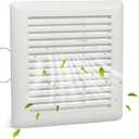 Canamax C350GN C350 S97017068 Bathroom Ventilation Fan Grille Cover with Springs, Replacement for Broan NuTone 695 696N 690 693 VC305C3N Wall-Mount Exhaust Fan, 8.75 x 9.125 Plastic White