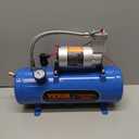 VEVOR 4 Trumpet Air Horn Kit, 150dB Train Horns for Pickup Trucks, 12V 120 psi Air Compressor 1.6 Gal/6 L Tank with Gauge for Any 12V Vehicle Car Truck Train Van Boat (Upgrade)