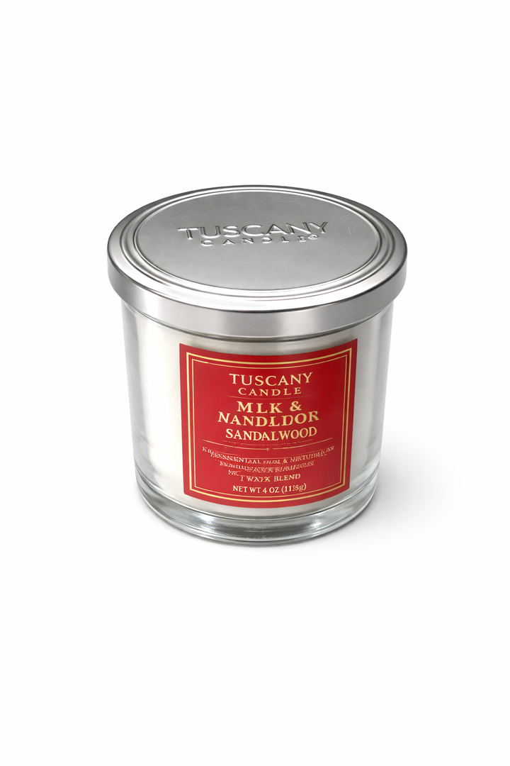 Tuscany Candle Milk & Sandalwood Scented Jar Candle 