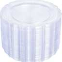 100 Pieces Clear Plastic Plates - 10.25 inch Clear Dinner Disposable Plates - Premium Hard Disposable Dinner Plates - Party Supplies for Birthdays, Celebrations, Wedding and Events