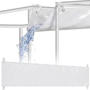 20ft Vinyl Canopy Rain Gutter West Coast Design Frame Tent, Flame Retardant, about 241.73 x 43.31 inches/ 614 x 110 cm