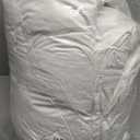 APSMILE Oversized King Feathers Down Comforter - Ultra Soft All Seasons 100% Organic Cotton Duvet Insert Medium Warm Quilted Bed Comforter with Corner Tabs (120x98, White)