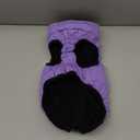 SCENEREAL Dog Winter Coat - Warm Dog Jacket with Built-in Harness for Small & Medium Dogs, Waterproof Cold Weather Coat with Zipper, Fleece Puffer Vest Windproof Snow Clothes for Puppy & Pet (M(Chest 16.5")-Regular, #2 Purple-Gloss)