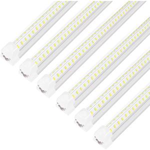 Led Shop Lights,Led Shop Lights 4FT 50W 6500K 7000LM Clear White,Shop Light 4FT 110V Linkable Integrated V-Shape for Shop Garage,Warehouse,Workbench and Workshop Commercial Bay Lighting(6-Pack)