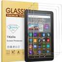 3 Pack Screen Protector for All-New Fire HD 8/HD8 Plus/Fire HD 8 Kids/Fire HD 8 Kids Pro Tablet (14th & 12th & 10th Generation, 2024, 2022, 2020 Released), Tempered Glass 9H Hardness Anti Scratch Clear, 8-inch