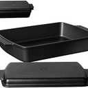 2-In-1 Pre Seasoned Cast Iron Dutch Oven With Skillet Lid, Casserole Dish, Rectangular Baking Pan, Griddle Pot Set, 6QT, 9"x13"