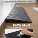 VEVOR 1.6" Rise Cuttable Threshold Ramp for Doorways, 35.4" Wide Natural Rubber Wheelchair Ramp, Non-Slip Solid Rubber Ramp with Double-Sided Tape for Doorways,Driveways,Bathroom,Smooth Tile