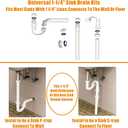 Bathroom Sink Drain Kit,for Most 1-1/4 Bathroom & Kitchen Sink Drain Repair,1-1/4 P Trap or S Trap Sink Plumbing Kit,Sink Pipe Replacement Parts