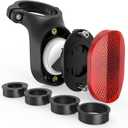 Airtag Bike Mount, Hidden Bicycle Seatpost Mount Compatible with Apple Airtags & Garmin Varia, Anti-Theft Air tag GPS Tracker Bike Reflector Holder for Mountain Bikes, Electric Bicycle, and Scooter (Black-1pack)