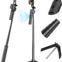 Auto Face Tracking Tripod for iPhone 360°Rotation,Selfie Stick for Android w/Remote&Ground Spike,68” Phone Tripod Stand that Follows Your Movement for Video Recording,Vlogging(R01)