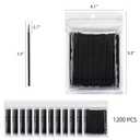 Tbestmax 1200 Pcs Micro Applicator Brush, Micro Swabs, Disposable Eye Lashes Mascara Wands for Eyelash Extension(Black)