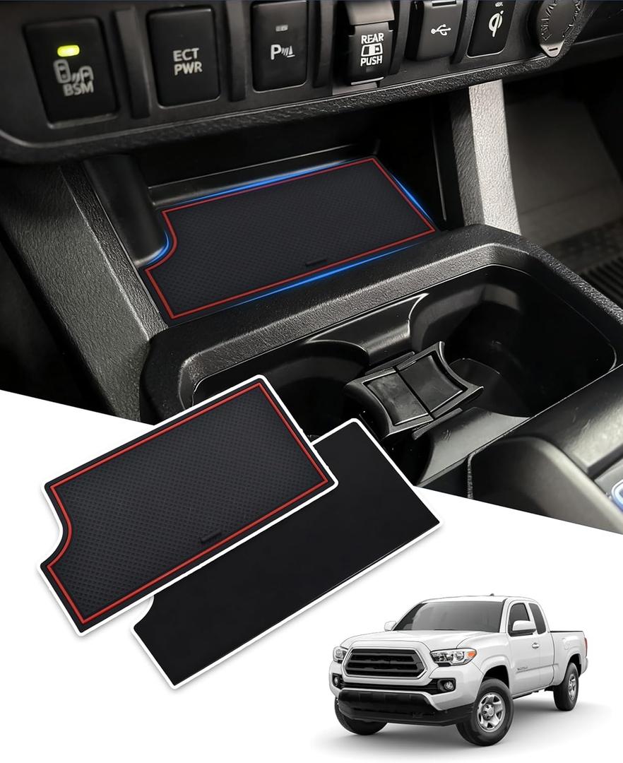 Wireless Charger Insert Protective Pad for 2016-2023 Toyota Tacoma Accessories, Non-Slip & Anti-Dust & Prevent Overheating Center Console Cover Protector for Tacoma Interior Accessories