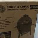 Char-Griller AKORN Jr. Portable Kamado Charcoal Grill and Smoker with Cast Iron Grates and Locking Lid with 155 Cooking Square Inches in Ash, Model E86714
